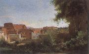 Jean Baptiste Camille  Corot The Colosseum View frome the Farnese Gardens USA oil painting artist